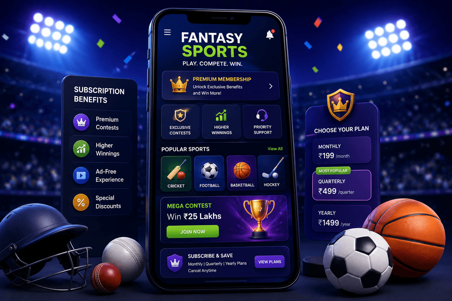 Fantasy Sports Subscription App