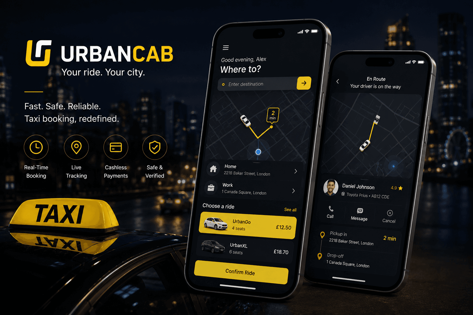 UrbanCab – Real-Time Taxi Booking App