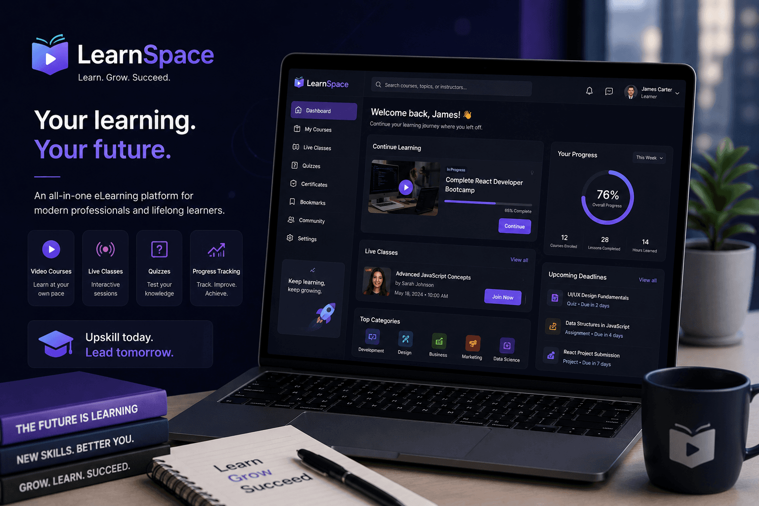 LearnSpace – eLearning Platform Web App